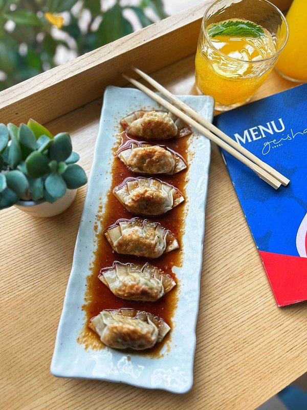 Geisha gyoza, krevetová